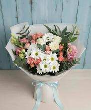 Букет цветов из:  Розы, Лизиантусы и Хризантемы #REPLACE_PRED# Александровке