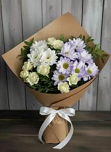 Букет цветов из:  Хризантемы и Розы в Александровке