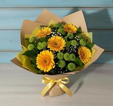 Букет цветов из:  Герберы и Хризантемы в Александровке