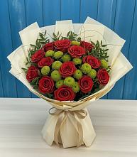 Букет цветов из:  Розы и Хризантемы в Александровке